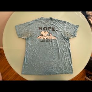 Baby Blue Peanuts Snoopy Nope Shirt